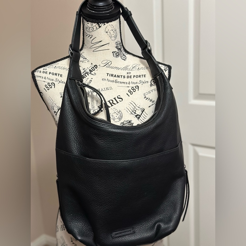 Lucky 🍀 Brand Black leather hobo